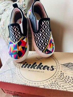 Blake Slip On - Kids Inkkas Black and White Geometric shoes size 11